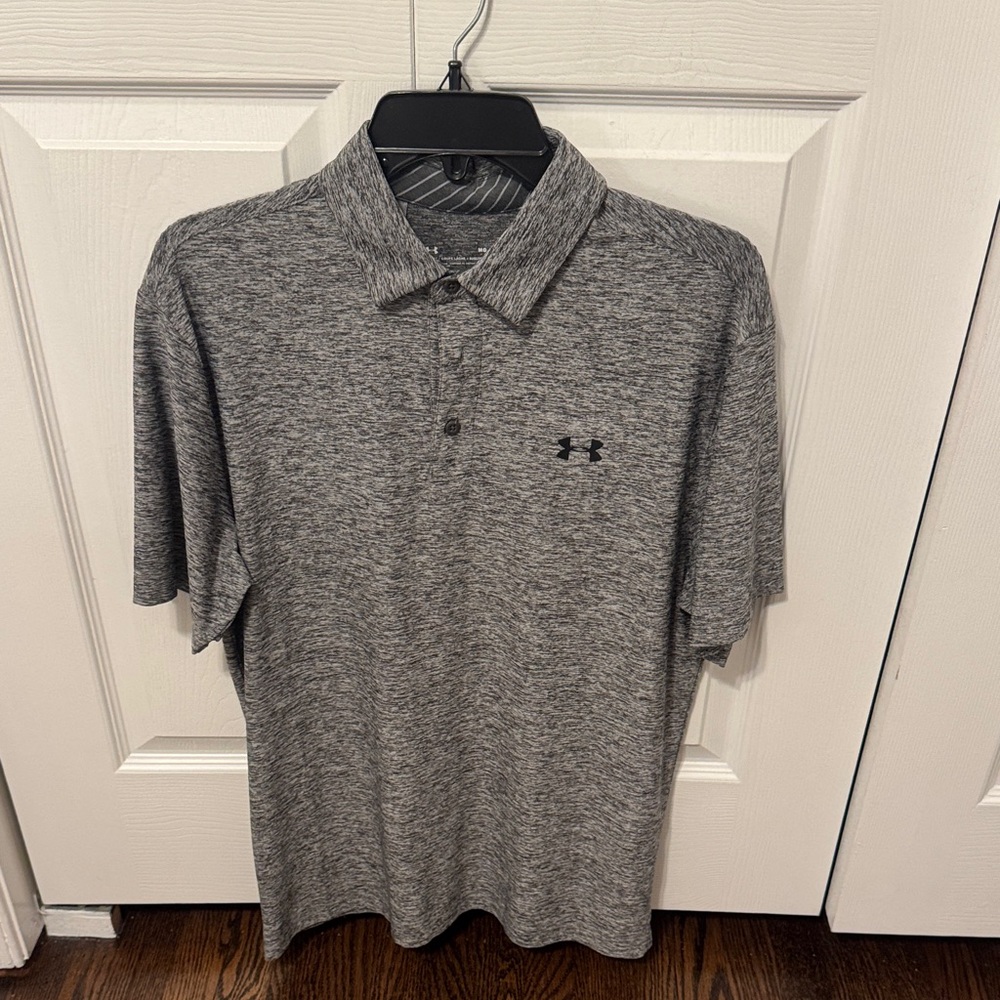 Under Armour Men's Heathered Gray Polo